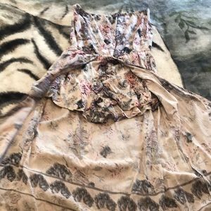 Strapless dress with shorts attached